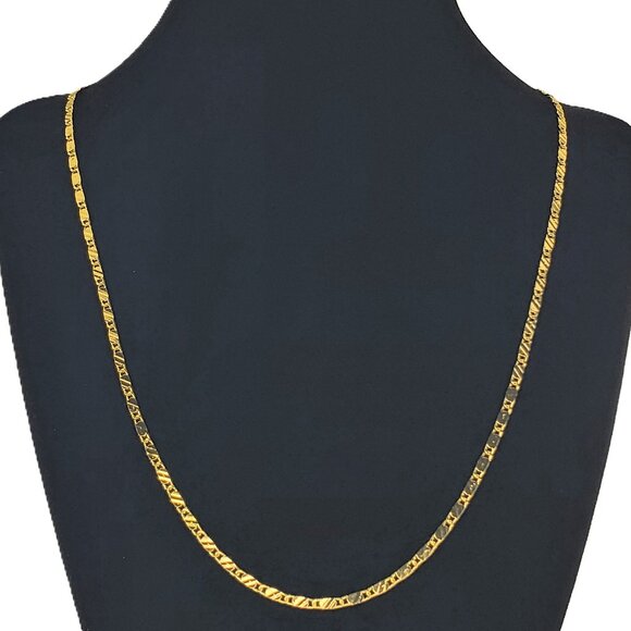 Other - 30" Mens 14K Gold Chain Link Necklace 14 Karat Guys Jewelry 30 inch Long NEW
